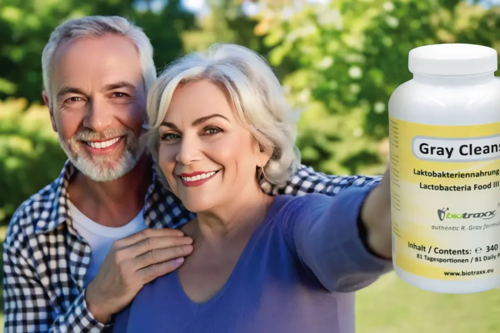Eldery couple are very excited about Gray Cleanse products